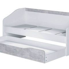 Кровать Паскаль с ящиком (800*1900/1860) белый/цемент светлый | фото 2