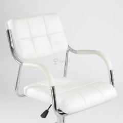 Кресло Barneo K-29 на колесиках (белая экокожа) | фото 4