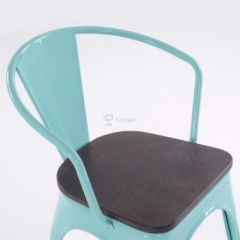 Кресло Barneo N-245 Tolix style Wood  (RAL6027 бирюзовый) | фото 2