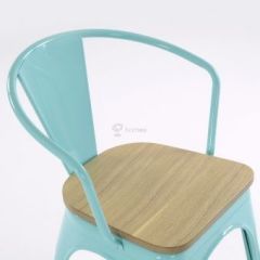 Кресло Barneo N-245 Tolix style Wood  (RAL6027 бирюзовый) | фото 3
